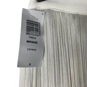 Babaton White Fringe Skirt Size 6/8
